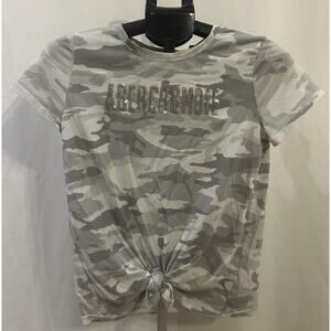 Abercrombie & Fitch Gray Camo Shirt Girls size 15/16
